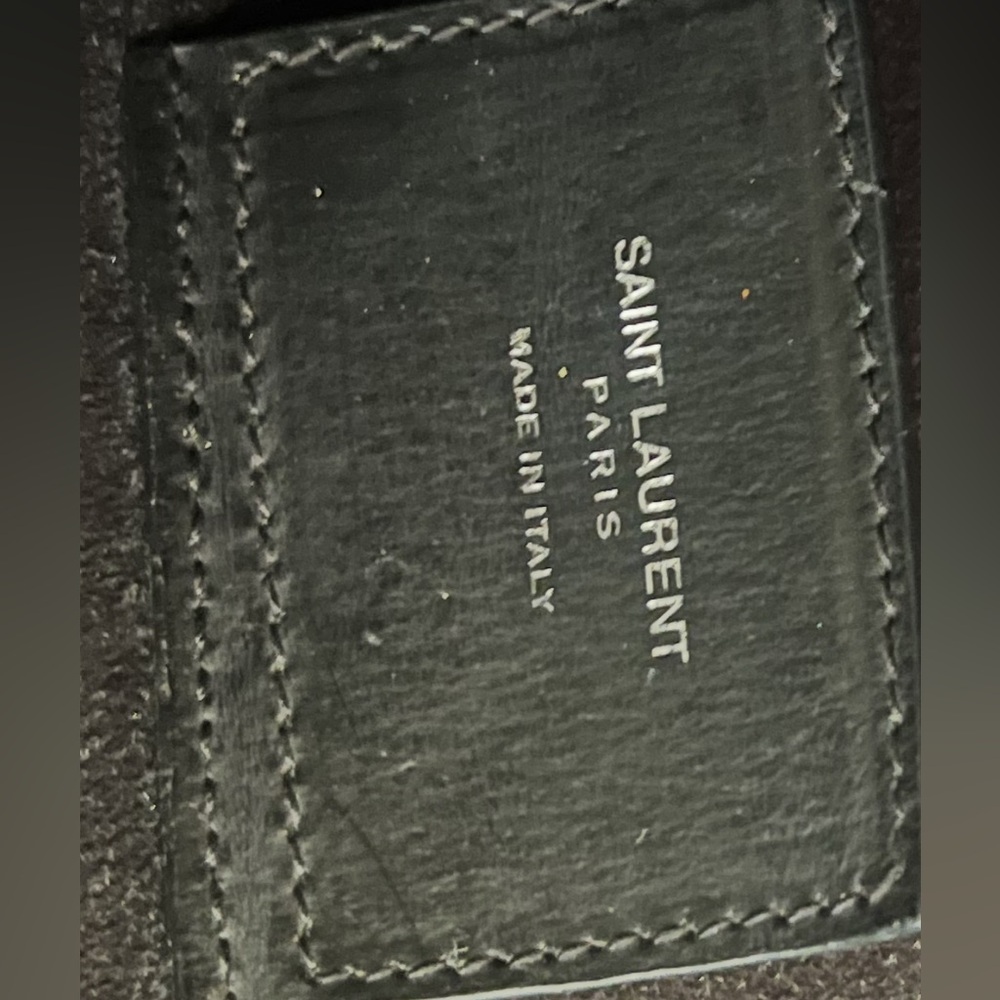 Saint Laurent Black Leather Tote with Tassel, and attached wallet , authentic - Picture 13 of 17